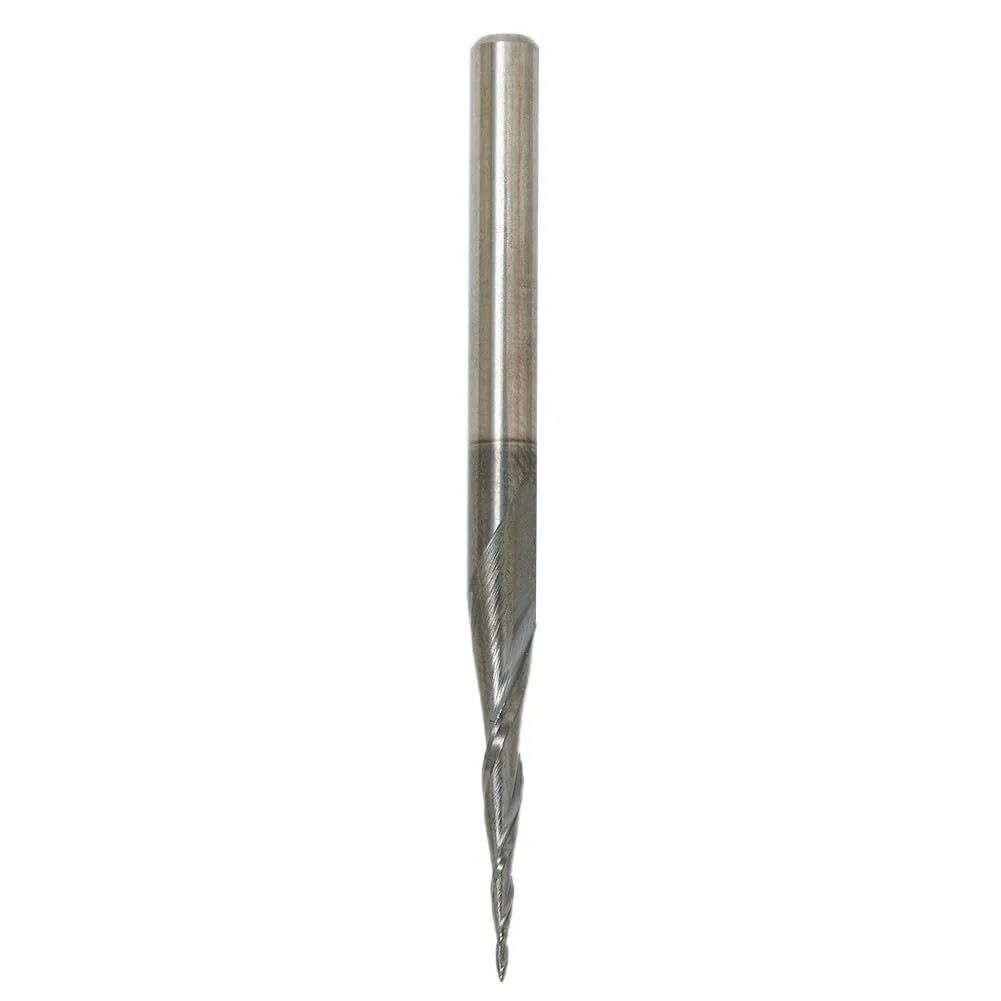 SPORTARC Fresa de punta de bola cónica, fresa de carburo, broca de enrutador CNC, radio de 0,25 mm, vástago de 4 mm, revestimiento de TiAlN para acero inoxidable, aluminio