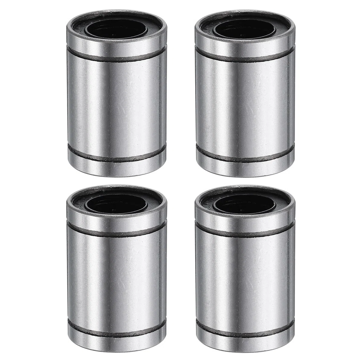 QUARKZMAN 4Pcs LM12UU Cojinete Lineal 12mm ID 21mm OD 30mm Longitud Cojinetes de Bolas Lineales Doble Sellado de Goma Acero para Impresora 3D Máquina de Envasado de Alimentos