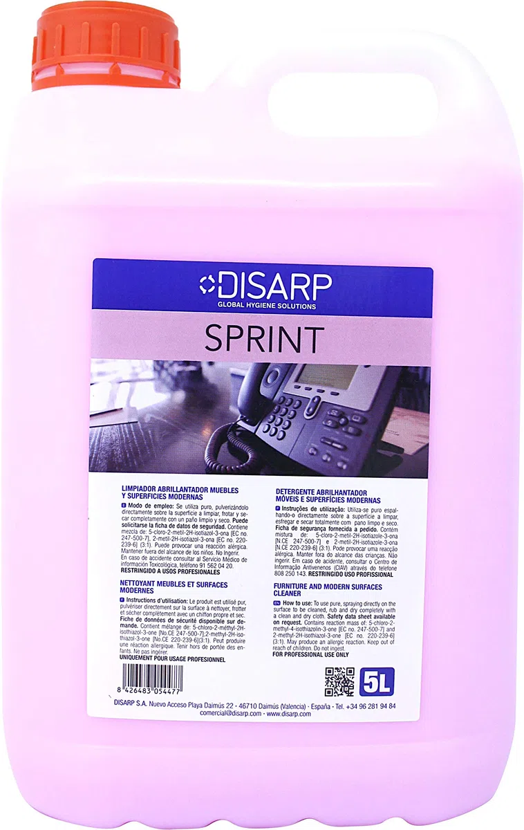 SPRINT Limpiador multisuperficies mobiliario moderno.Garrafa 5l