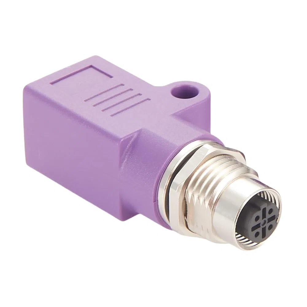 Conector M12 de 4 pines D a RJ45 hembra Profinet M12 a RJ45 para montaje en panel, adaptador de mamparo impermeable, conector circular industrial para automatización industrial (M12 hembra a RJ45