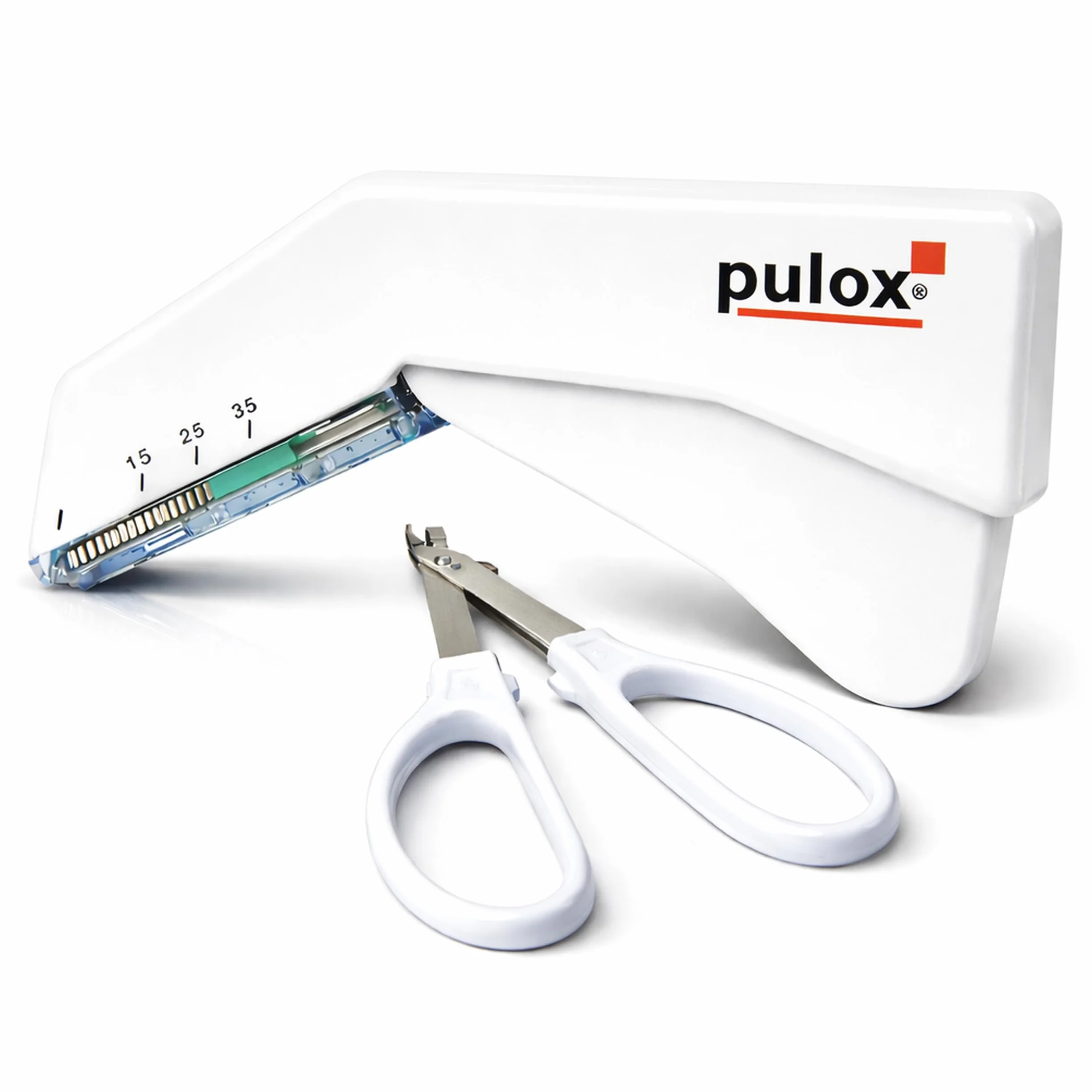 Pulox Grapadora cutánea desechable estéril con 35 grapas + Extractor de grapas (set médico)