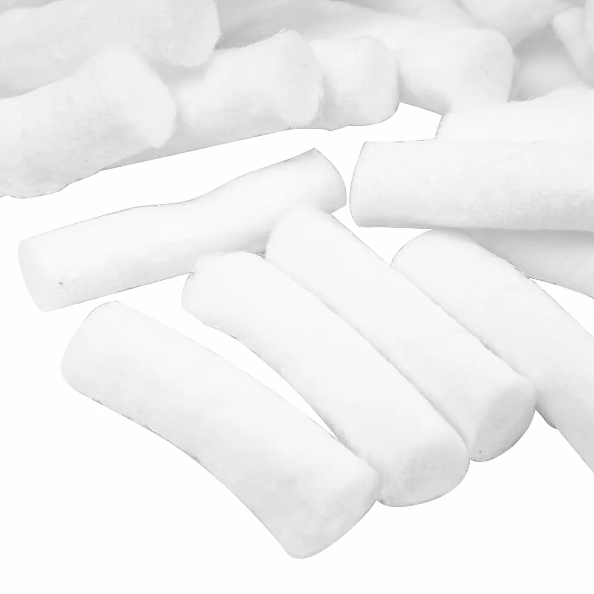 Sarini Paquete de 100 Rollo de Algodón - Adaptables de Nariz Medianos, Bolas de Algodón Dental y Cuido Personal