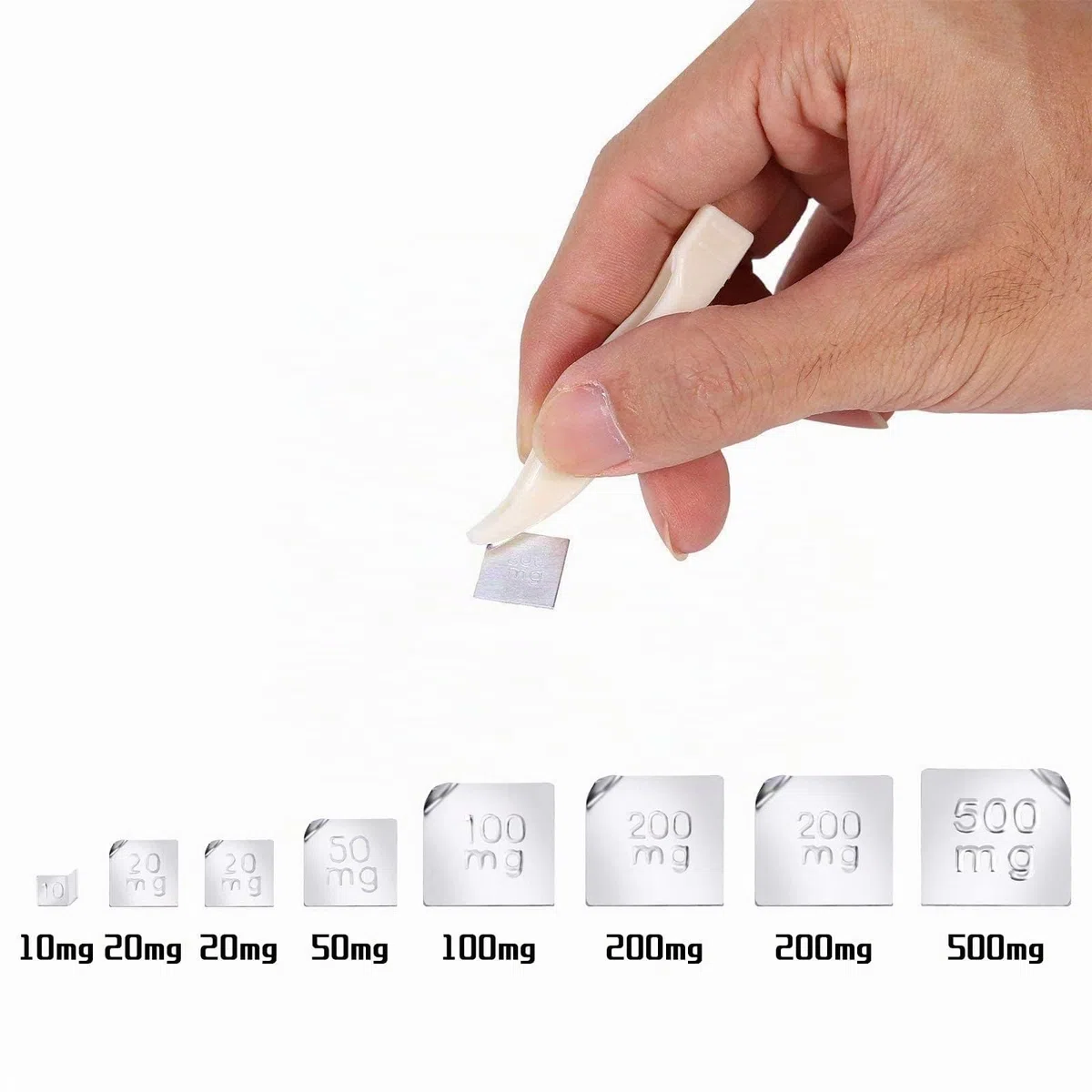 Tyenaza Juego de Pesas de Calibración, 17 Piezas Balanza Calibración Peso Set, 10mg-100g Escala de Peso Calibración, Pesos de la Escala de la Joyería con Caja, para Laboratorio de Ciencias de JoyeríA