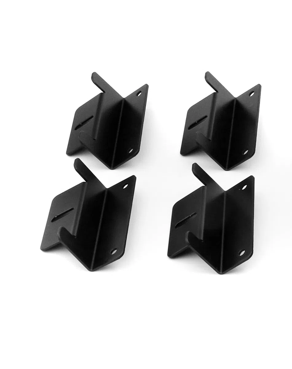 Soporte Z para módulo solar con tuercas/tornillos, soporte de montaje de panel solar para barco, autocaravana, caravana, soporte Z para montaje en techo, montaje de panel solar, 8 piezas negro