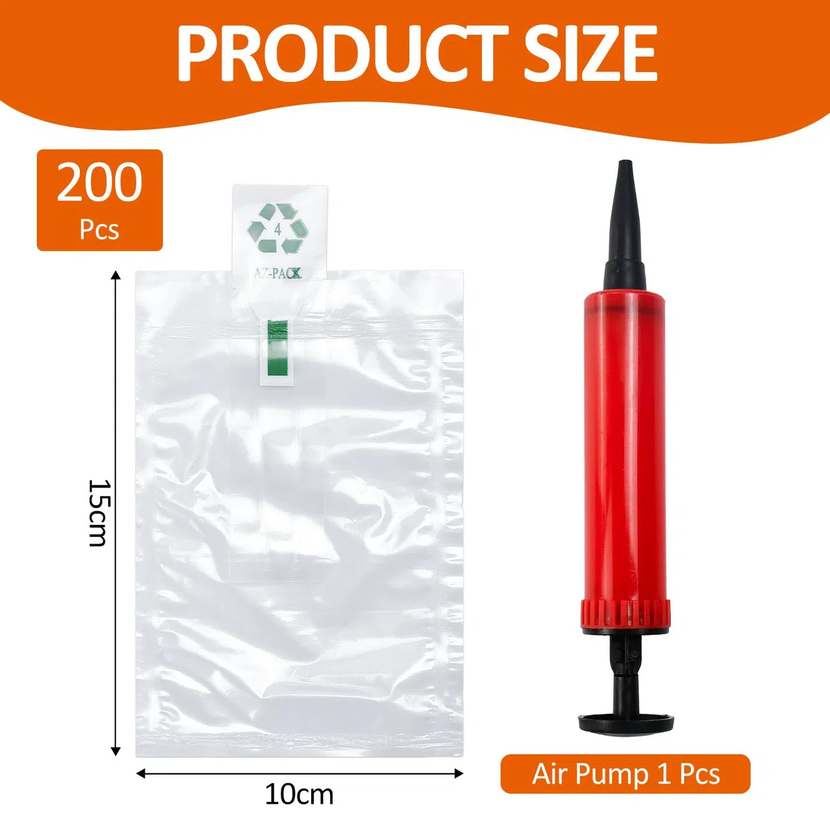 200 Piezas Bolsa de Burbujas de Aire,100 x 150 mm Cojín de Burbujas de Aire Material de Embalaje con Bomba de Aire Stoßfest Cojín de Burbujas de Aire Antipresión para Envío y Envasado