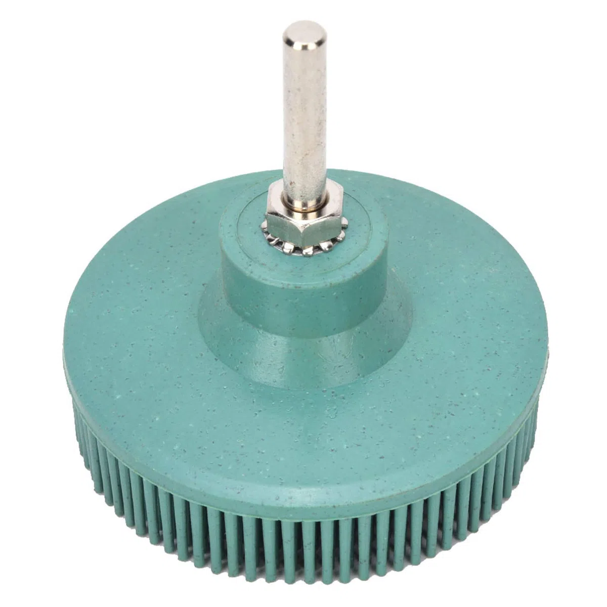 Disco de Cerdas Abrasivo de 3 Pulgadas, Cepillo de Pulido de Goma con Esmeril, Verde Grano 50, 75mm, Incluye Biela, para Taladro El¨¦ctrico