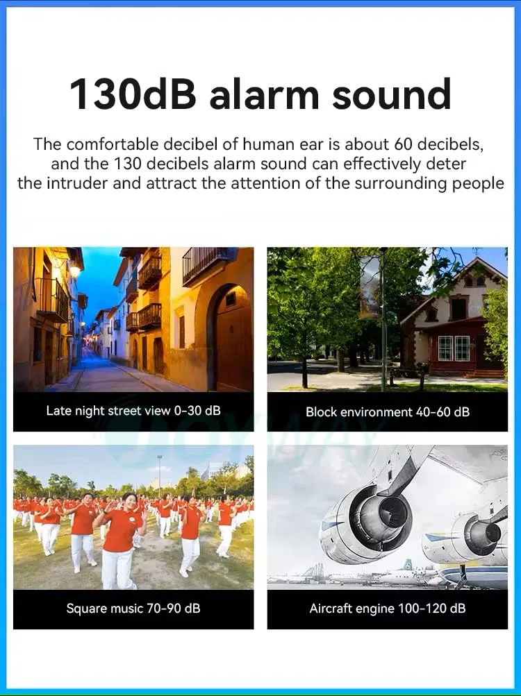 Llavero Alarma Defensa Personal Emergencia Llavero Seguridad Personal protección pánico Alarma autodefensa (Azul)