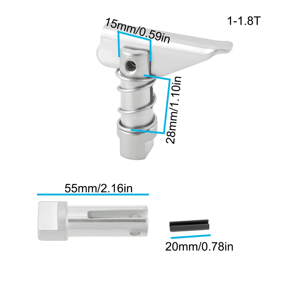 2 Topes de Horquilla para Carretilla Elevadora Compatible con HELI Y Compatible con HANGCHA (1-1,8T)