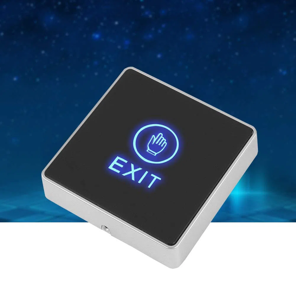 ASHATA Sensor Push Touch, botón de salida de puerta, de control de acceso de seguridad, botón de liberación de empuje, interruptor táctil, de control de acceso con indicador LED para
