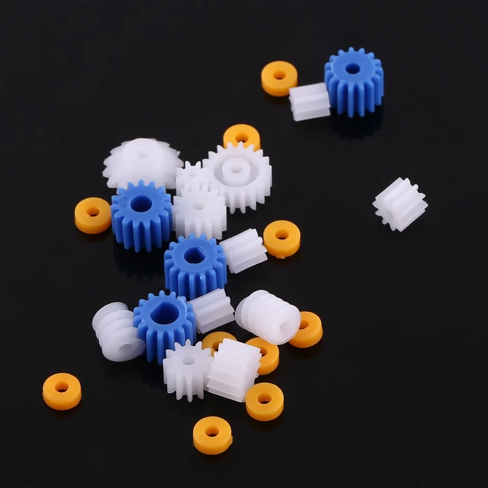 Kit de Engranajes de Plástico Helicoidales Mini 26 Uds 2 MM/2,3 MM/3 MM/3,17 MM/4 MM para Modelismo Avión Coche Robot DIY