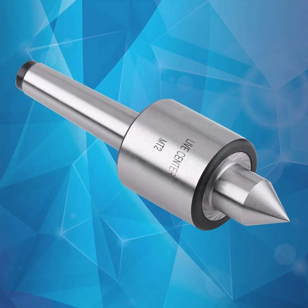 Cono Mt2- Cono Morse precisión Rotary vivo Rotatorio centro de fresado de la forma cónica Metal Work Torno herramienta de Chrome