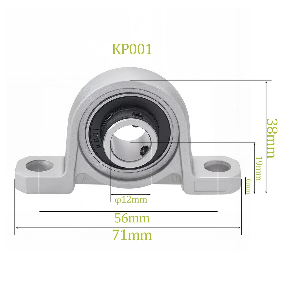 Bloque de Rodamientos 4Pcs Cojinetes de Rodamiento Base de Cojinete Rodamientos de Bloque de Almohada para eje Máquina 3D Impresora (12mm de Diámetro Interior)