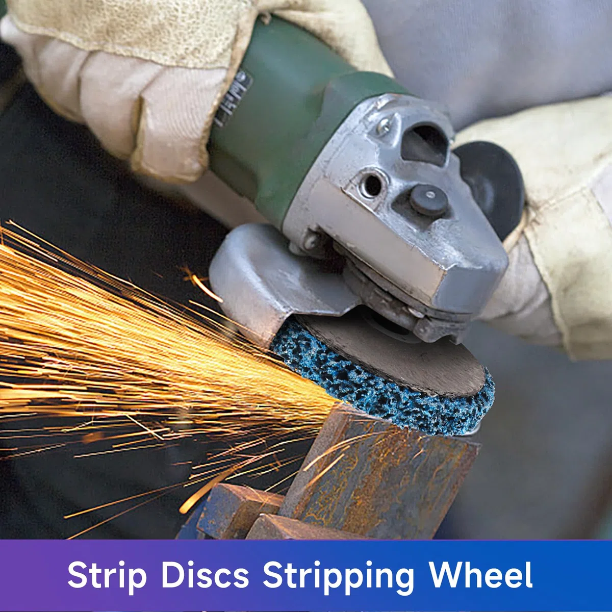 6 Piezas 4"x5/8" Discos de Limpieza Gruesos,100mm Diámetro CSD Disco Pulido Disco Limpieza con Soporte, para Tratamiento de Superficies o Eliminación de Barniz（Morado/Azul/Negro）