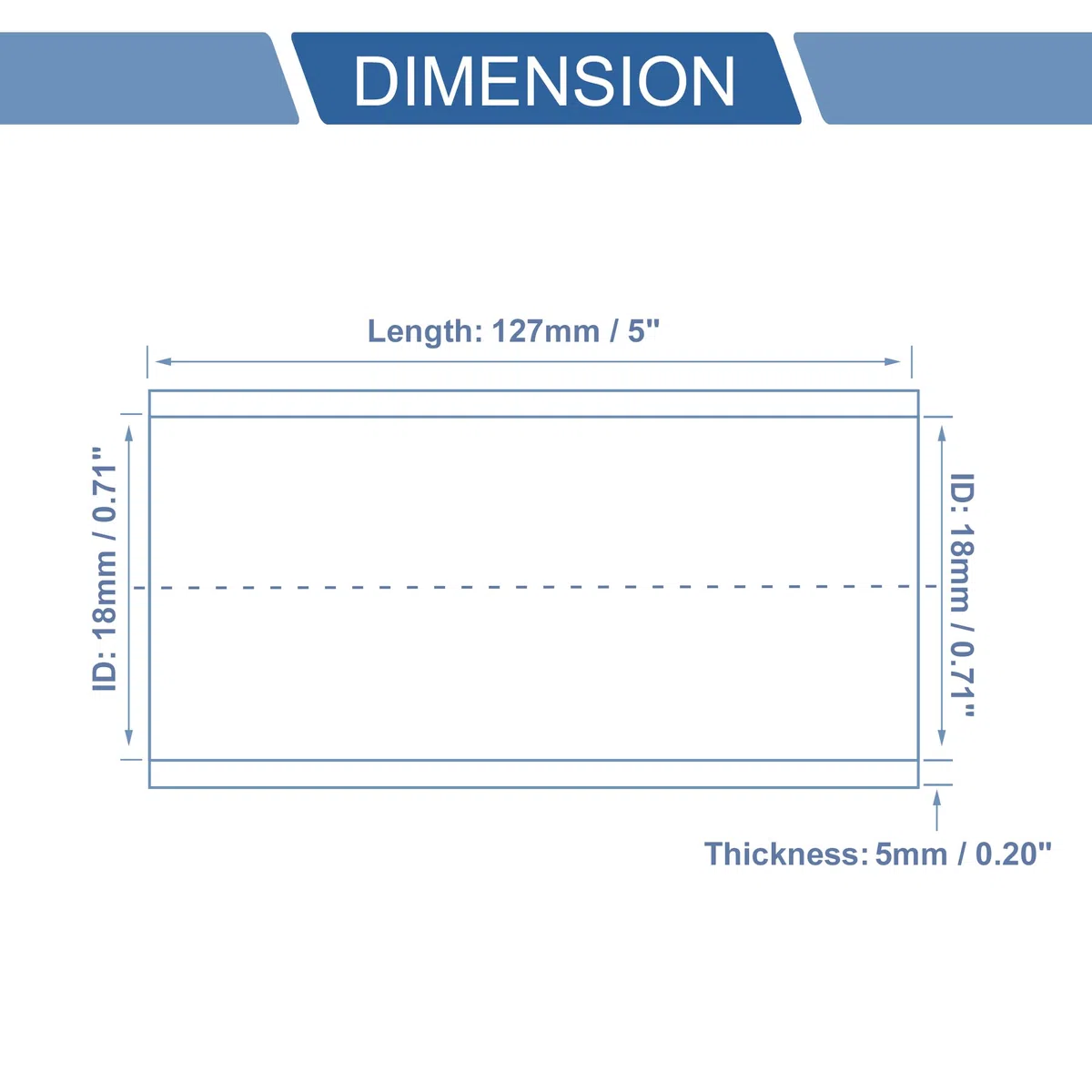 A ABSOPRO 1 Pc 18mm/0.71" Id 127mm/5" Length 0 Degree Azul Negro Manguera De Silicona Para Refrigerante De Coche Universal