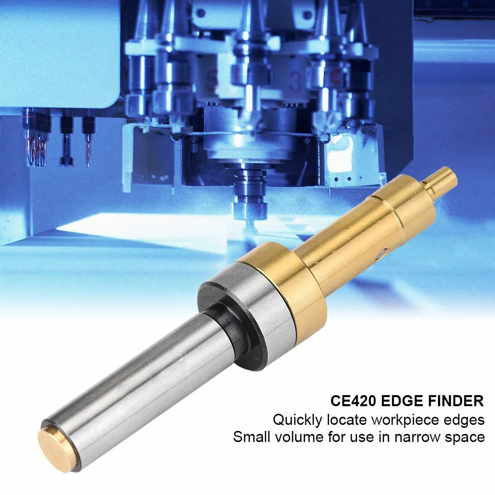 10 mm Buscador de Bordes Mecánico, Acero Inoxidable CE420 Buscador Bordes no Magnético Edges Finder Mecánico Herramienta de Medición de Torno para Fresadora Torno CNC