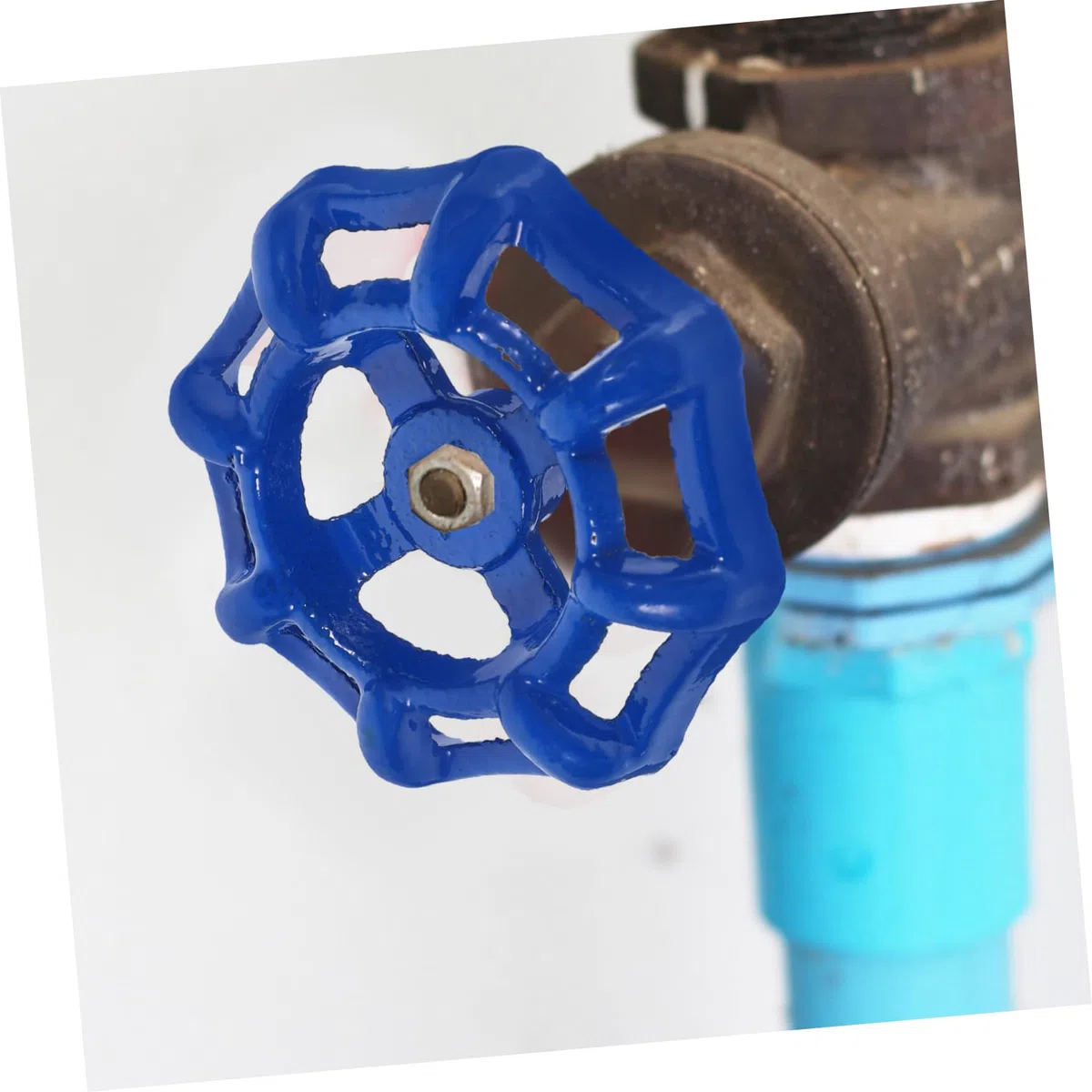 Anneome Válvula de 2 Fundido de Compuerta Azul Manija de Acero de Resistente Ligera Estructura Razonable, Paquete Piezas para Grifos y para Válvulas de Paro