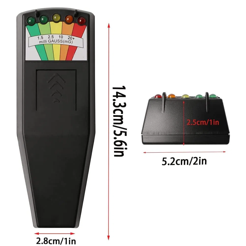 Medidor EMF, 30Hz - 20000Hz Detector de Radiación Electromagnética, Pantalla LED Múltiple, Equipo de caza Fantasma, Caza de Fantasmas, Equipo Paranormal, EMF Meter, EMF Protection