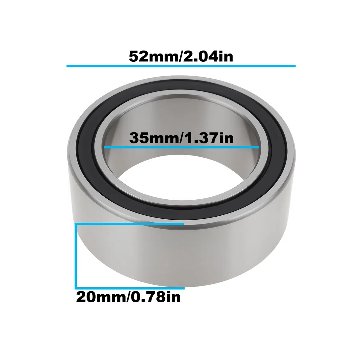 EMSea Rodamiento de Polea de Compresor 35x52x20 Mm 35BG5220-2DL 35BD5220DF para La Mayoría de Compresores de Aire Acondicionado