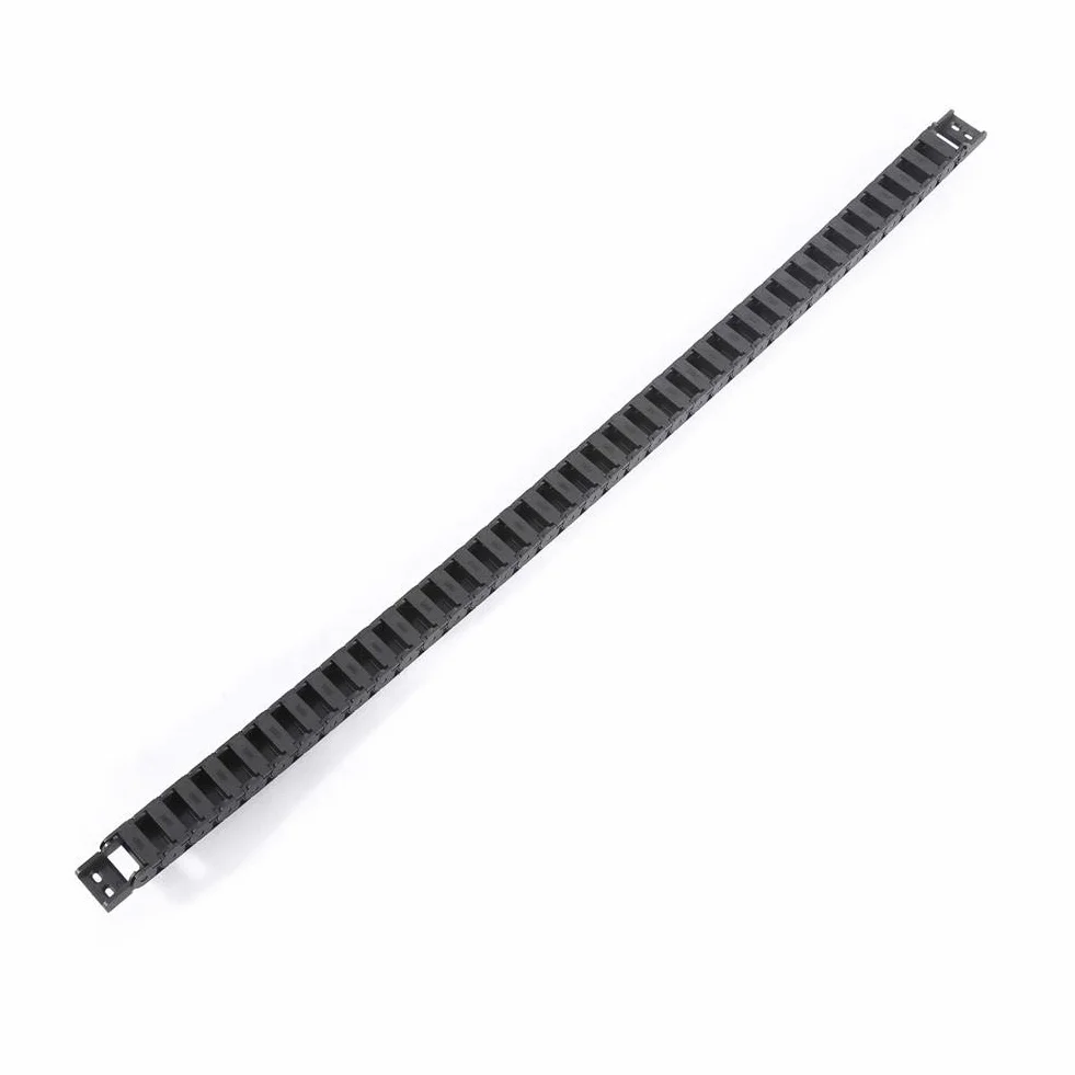 Tangxi 15 mm x 30 mm 1 M Cadena de Arrastre de Nailon Negro, Accesorio para Máquina de Grabado de Arrastre de Cable de alambre