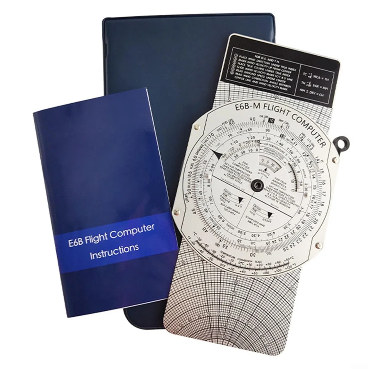 E6B Flight Computer Aviation Plotter Circular Slide Rule para entrenamiento de vuelo, navegación, corrección del viento, consumo de combustible, herramienta de piloto (E6B)