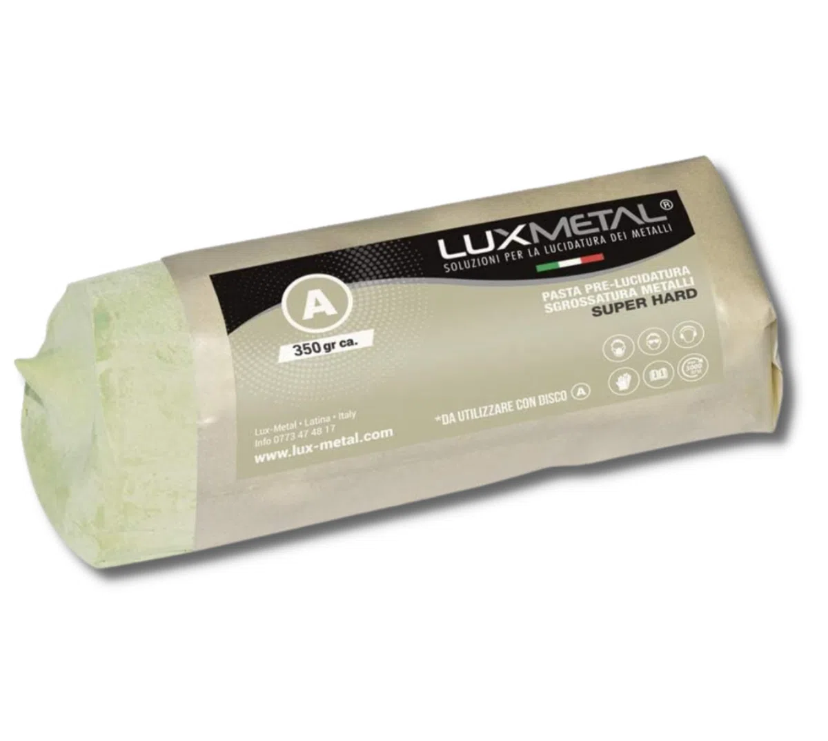 Pasta abrasiva sólida variante 350 gramos - Pulir aluminio pulir acero inoxidable latón cobre bronce hierro cromado. Perfecto para pulir metales con disco (Super Hard 350gr)