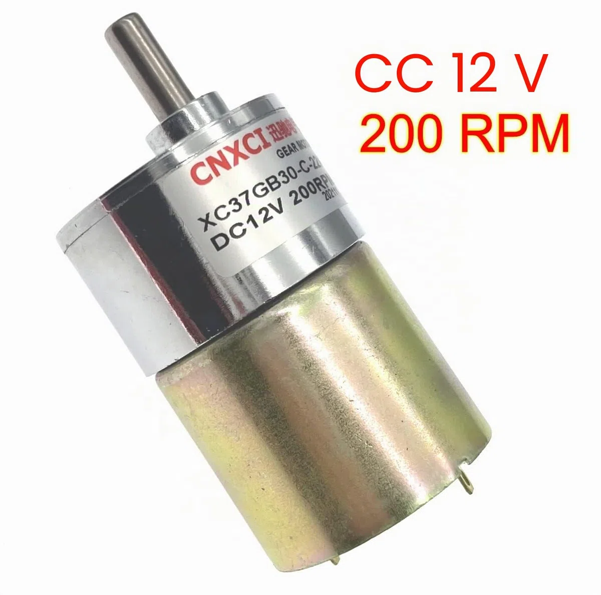JZK 200RPM 12V DC Motor Alto Torque, 200 RPM 12V Micro DC Gear Motor 6mm Diámetro del eje, Reducción de velocidad Motor de engranajes eléctrico