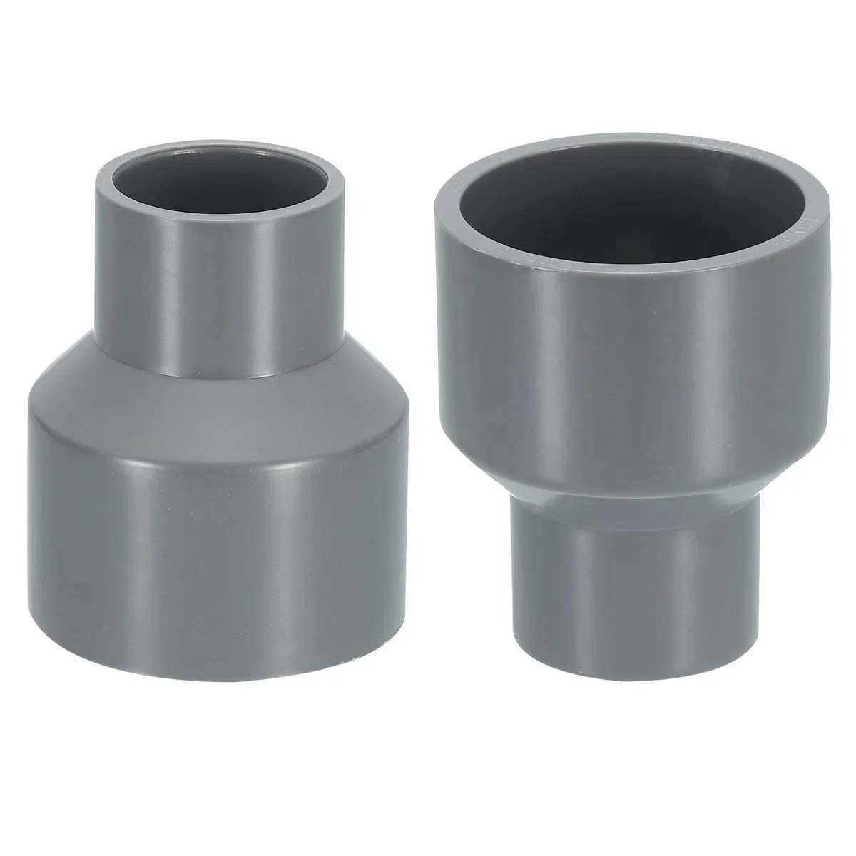 sourcing map 2 Paquete PVC Tubería Montajes - Agua Tubería Incrementador Reductor Conectores Adaptadores, Reductor Acoplamiento Zócalo, Aplicar a Exterior/Jardín (25mm y 40mm ID)