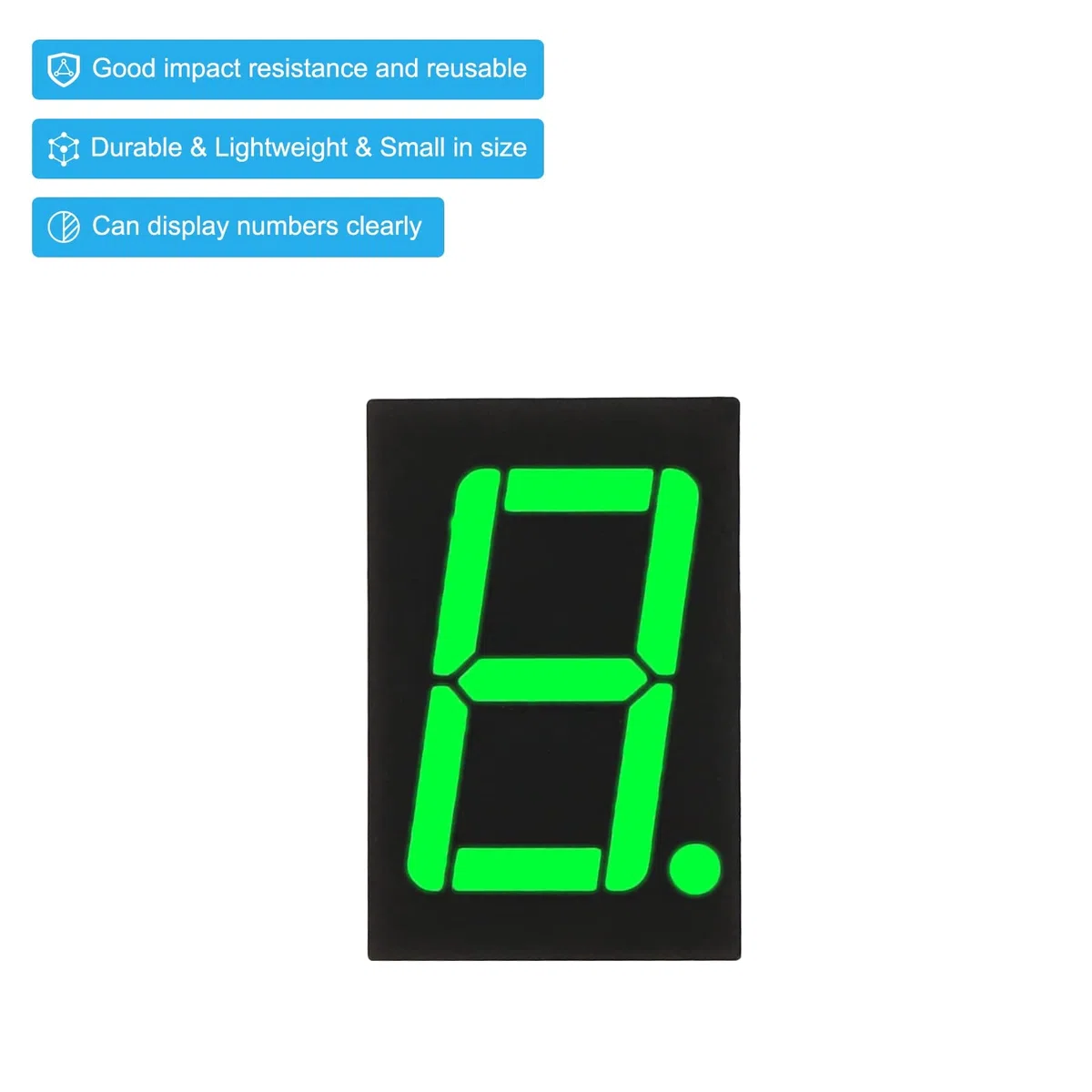 PATIKIL LED Pantalla Digital Tubo, 20 Paquete Común Ánodo 7 Segmento 10 Pasador 1 Bit 3.3V 0.56" Dígito Altura LED Pantalla Módulo para Electrónica Conductor Placa, Verde