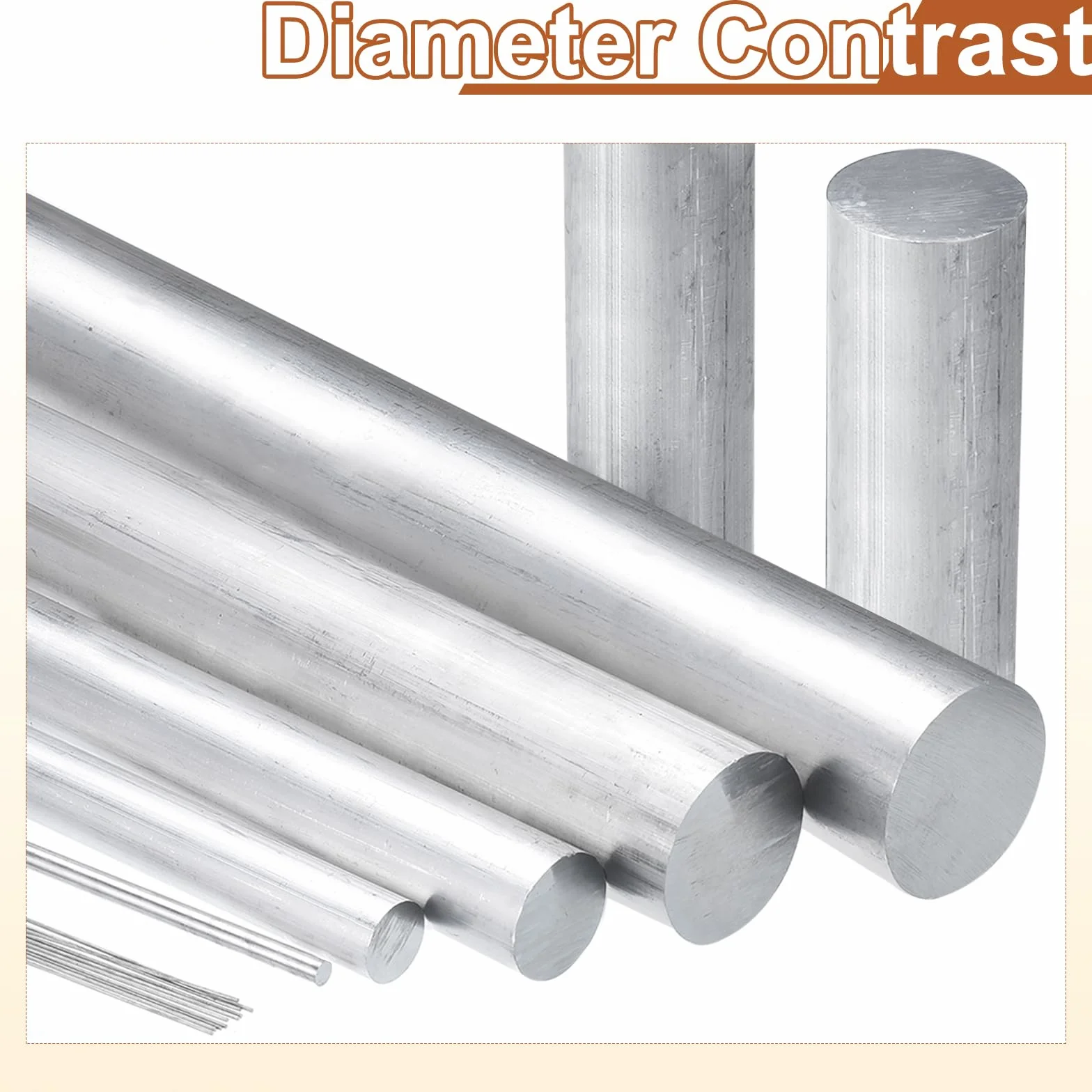 QUARKZMAN 2 Piezas Varilla Redonda Aluminio 5/16"(8mm) Diámetro, 16"(406mm) Largo, Varilla Redonda Aluminio 6063 Sólida Para Stock Torno Para Construcción Industrial Manualidades DIY