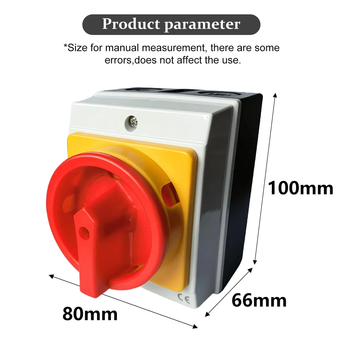 Interruptor principal 16A de 3 polos, interruptor de control con carcasa de plástico IP65, interruptor seccionador, interruptor seccionador de carga, interruptor de pared para conectar y