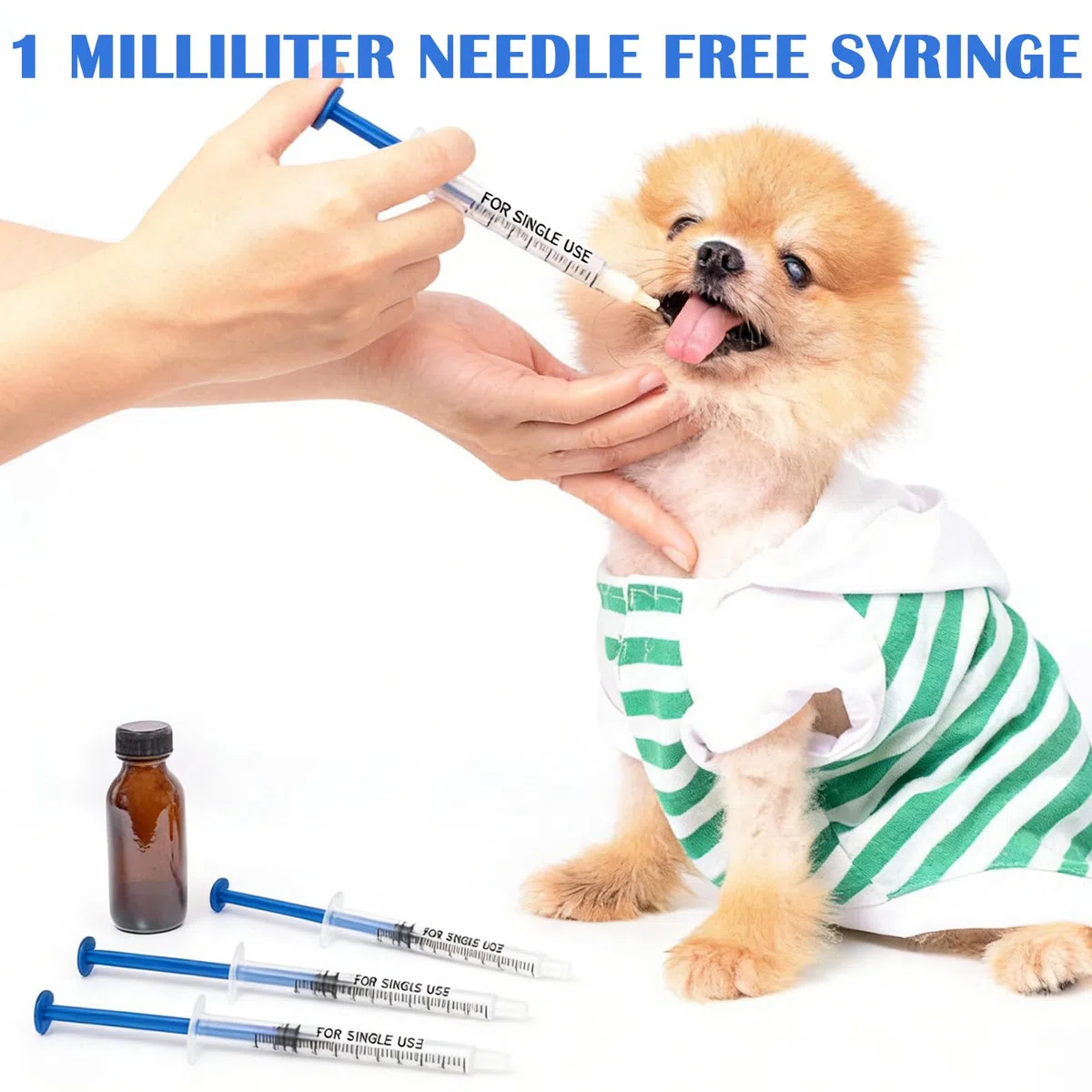 200 jeringas de 1 ml, jeringa de calostro, jeringas de plástico con tapas, embalaje individual, jeringas sin agujas, embalaje individual para alimentación científica de mascotas, laboratorios, riego