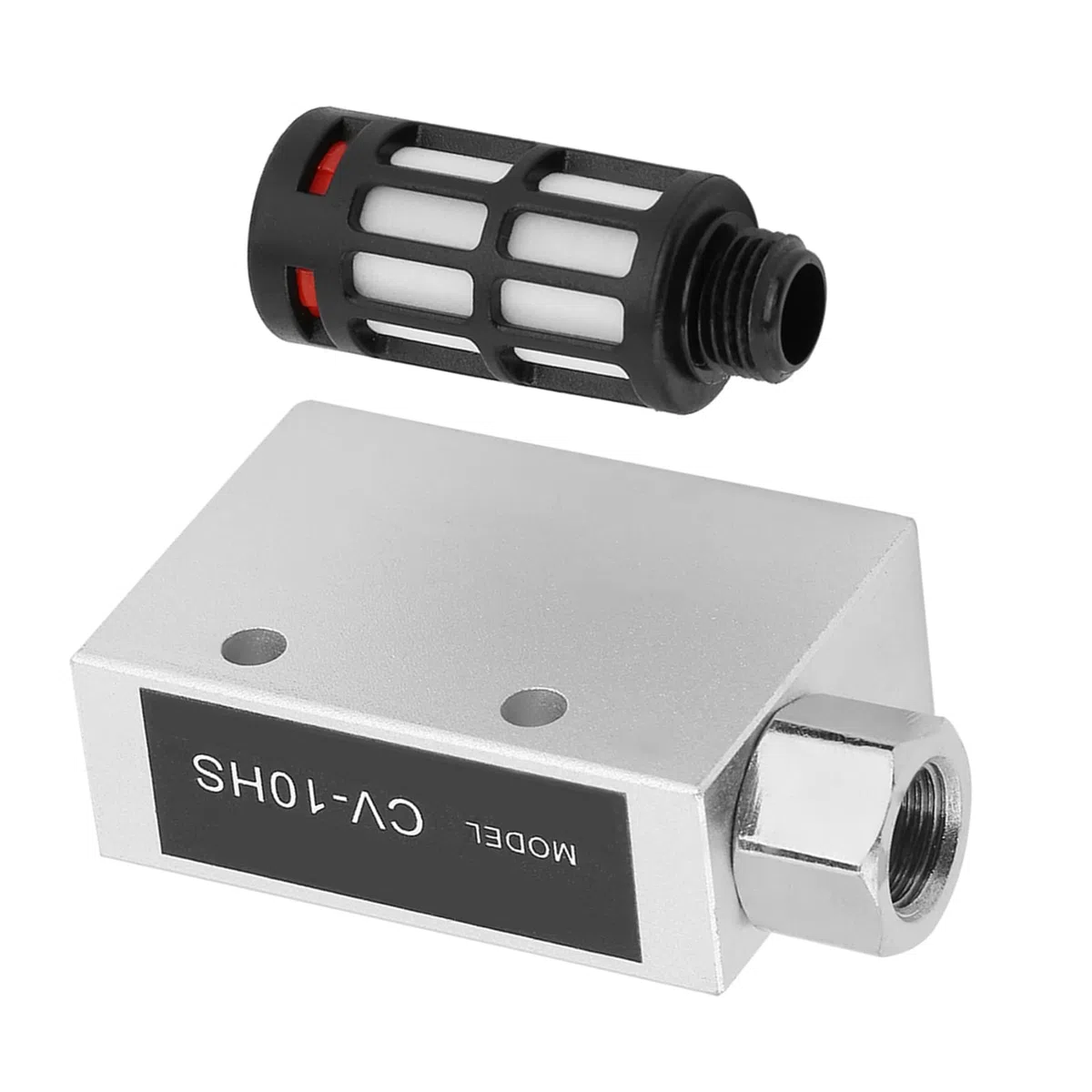 Venturi de Vacío de Aire Comprimido, Yosoo Cv-10Hs Generador de Vacío de Escape de Aire Neumático con Silenciador