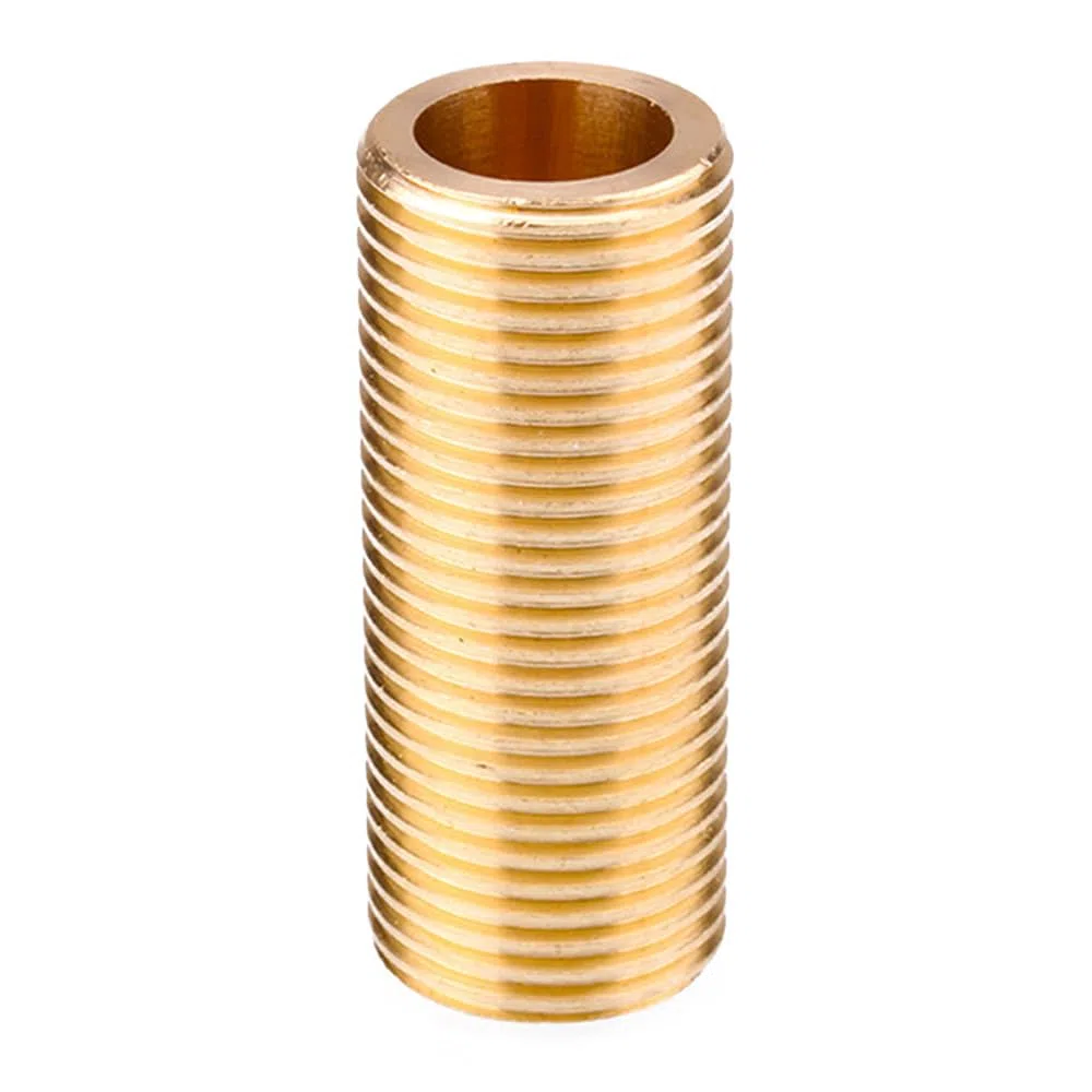 Boquilla roscada de latón de 25 mm, tubo roscado de latón para conectores de tanque, longitud de 120 m