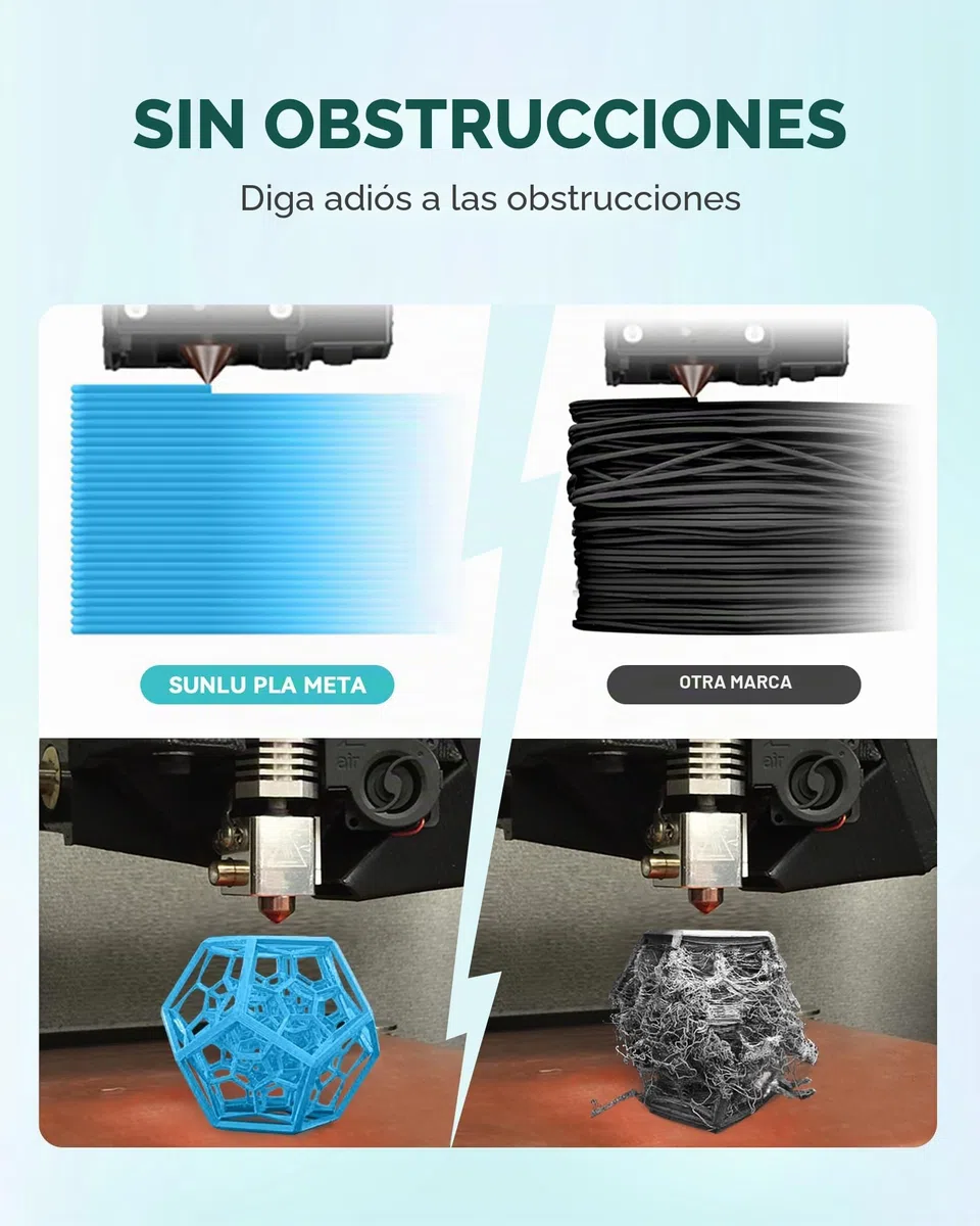 SUNLU Macaron PLA Meta Filamento, 1KG PLA 3D Impresora Filamento 1,75mm, Más Resistente, Precisión Dimensional +/- 0.02mm, Compatible con Impresoras FDM, Carrete de 1KG, Verde Oliva