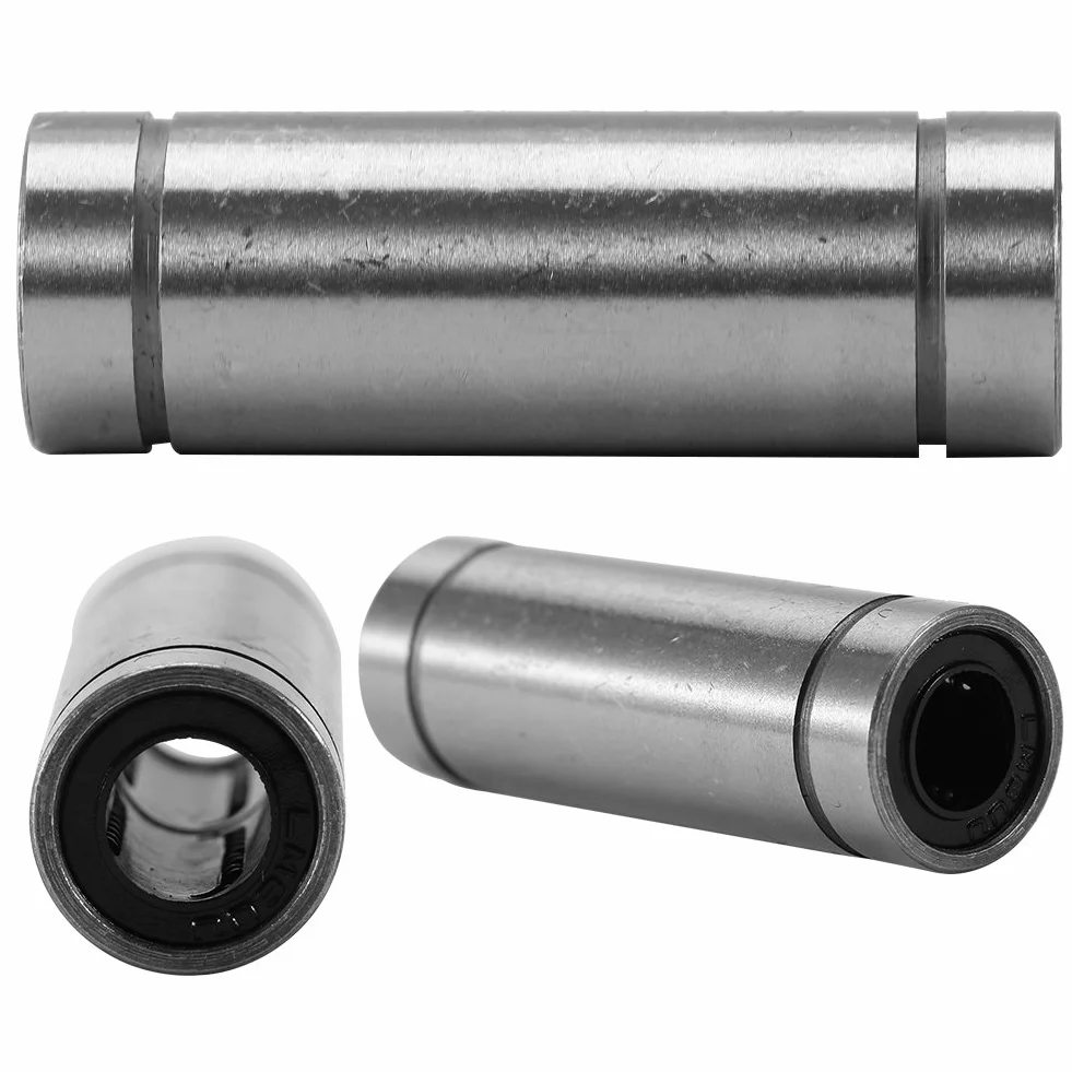 Akozon rodamiento de movimiento lineal 6pcs LM8LUU rodamiento de bolas de movimiento lineal largo para 8mm Rod 3D impresora CNC Parts