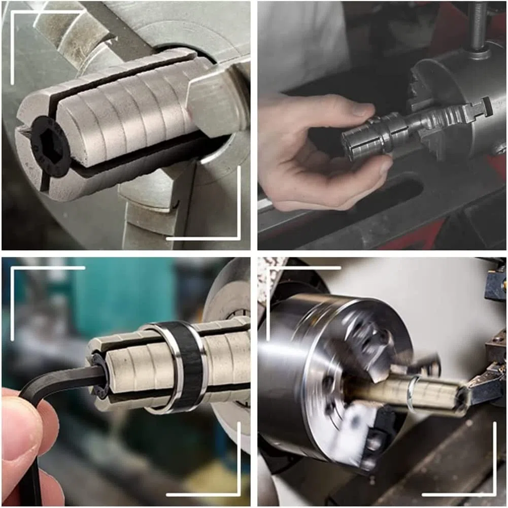 Mandril de anillo expandible de acero inoxidable con llave hexagonal, herramienta de formación de anillos resistente para torneado y fabricación de anillos 7,5-10,5