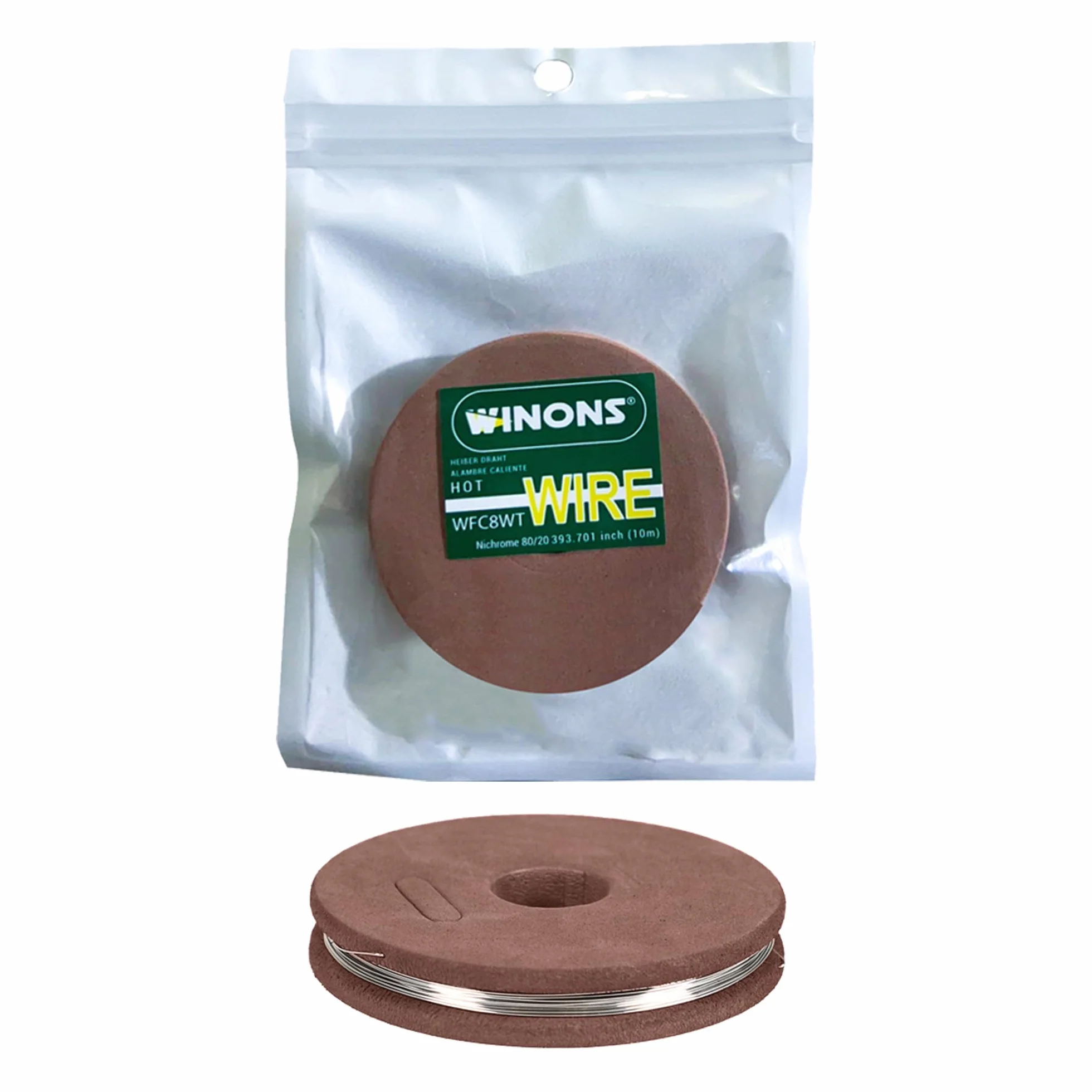 WINONS Alambre Caliente de Corte de Espuma de Repuesto φ0.35 * 393 Pulgadas (10m) para Cortador de Espuma, WINONS WFC0008 WFC0003