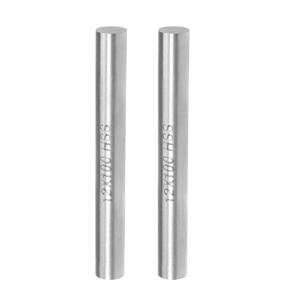 Varilla Redonda Acero Diámetro 12 mm Longitud 100 mm Barra Acero Rápido Stock para Hacer Manualidades Herramienta Bricolaje para Taladros Tornos Máquinas Taladrado 2 Uds