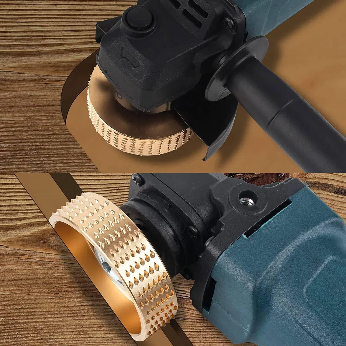 Juego de 5 Discos de Talla de Madera para Amoladora Angular, Accesorios para Amoladora Angular de 4 y 4 1/2 con Eje de 5/8 Pulgadas, Herramienta para Amoladora de Tocones