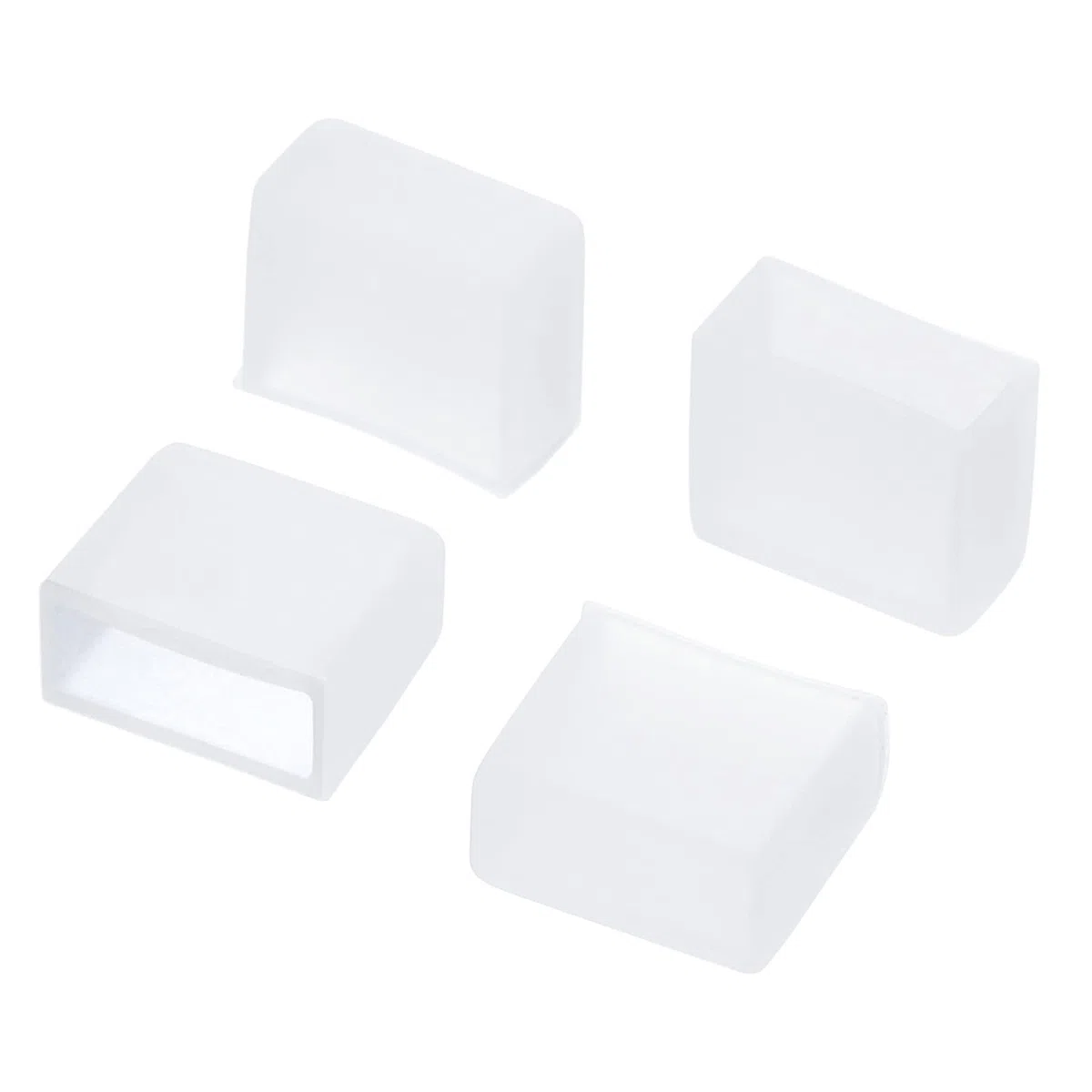PATIKIL Silicona Extremo Tapa Tapón Cubierta, 120 Paquete IP67 Impermeable Ajuste 3528/2835/3014 8mm Ancho LED Tubo Tira, Transparente
