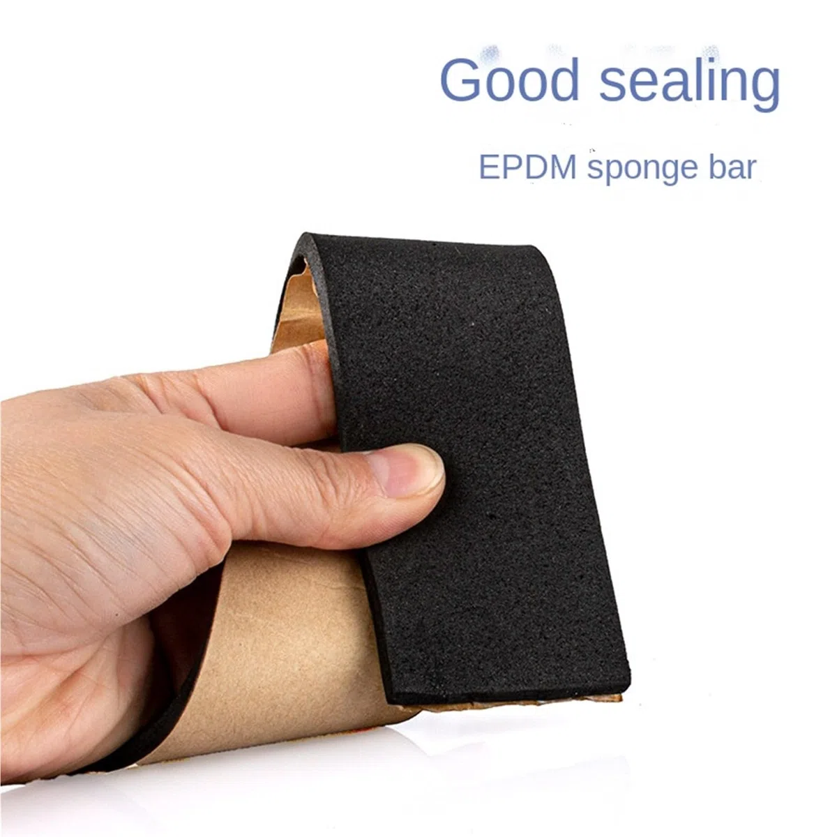 Tira de Sellado de Esponja autoadhesiva de Goma, 1 Unidad * 2M/5M, Adhesivo de un Solo Lado, Espuma Negra EVA anticolisión, Junta de Sellado de 10-30mm de Espesor de 2-20mm(5mm x 20mm x 10m)