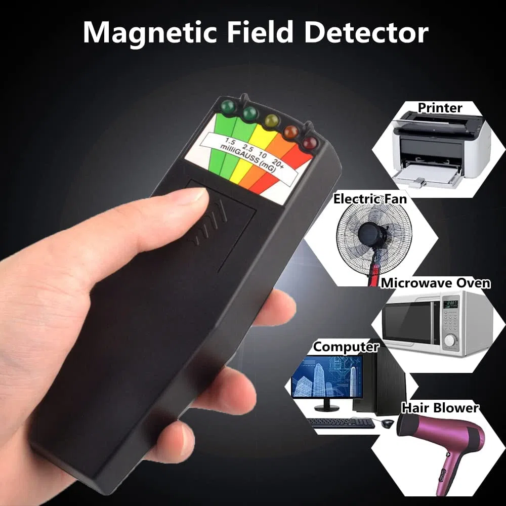 Medidor EMF, 30Hz - 20000Hz Detector de Radiación Electromagnética, Pantalla LED Múltiple, Equipo de caza Fantasma, Caza de Fantasmas, Equipo Paranormal, EMF Meter, EMF Protection