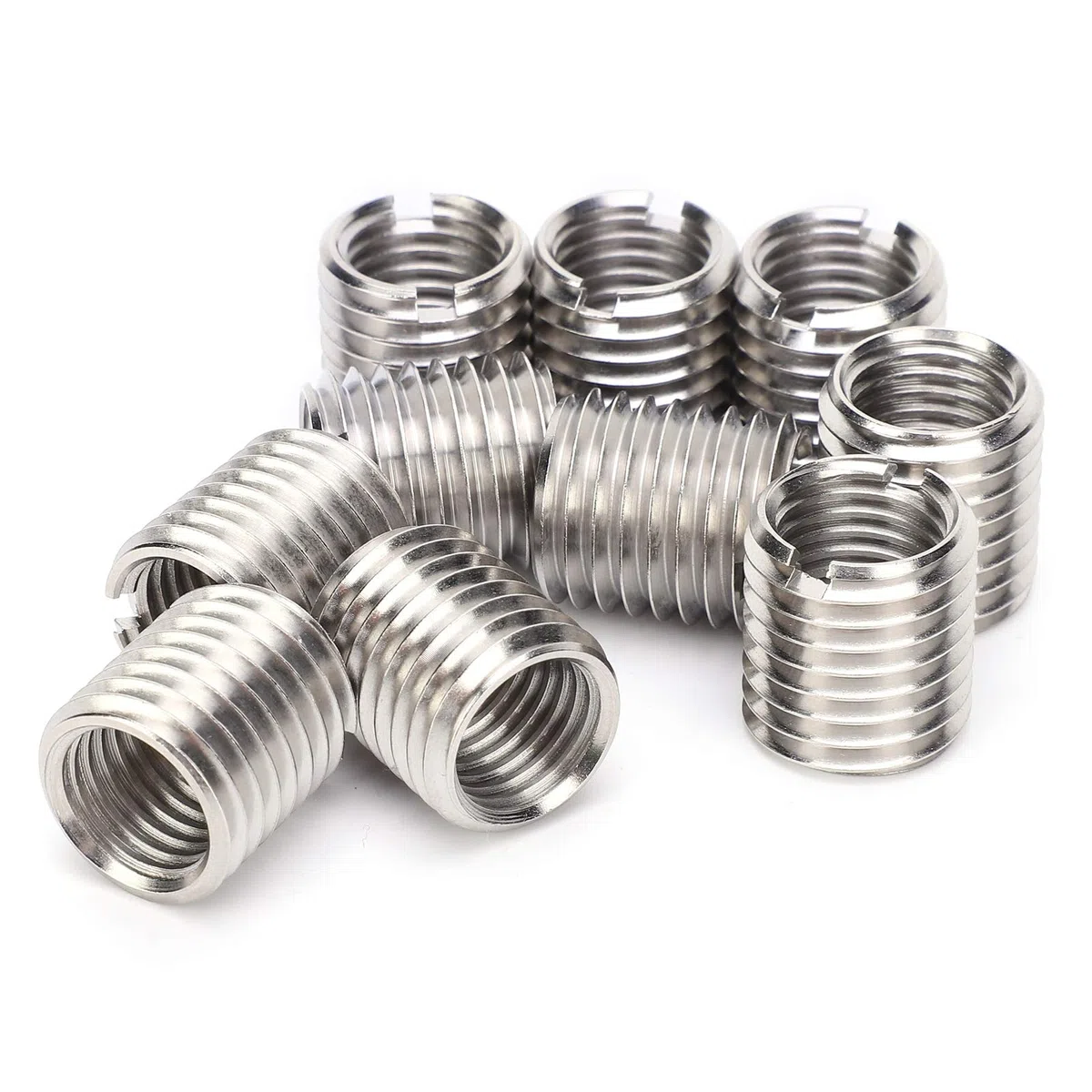 10 Uds Tuerca de Inserción Rosca Fijación Conversión Reparación Manga M16 Hembra y M20 Tornillo Macho