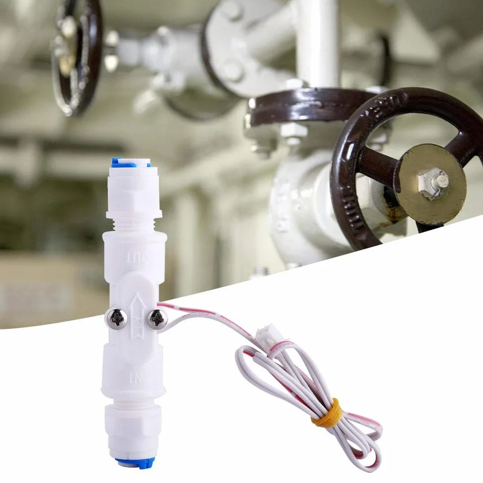 Jadeshay Interruptor de Flujo,Sensor de Flujo de Agua Preciso y Saludable Interruptor de Agua PE G1/4 Interruptor de Flujo de Líquido para Control de Caudal para Dispensadores de Agua y Cafeteras