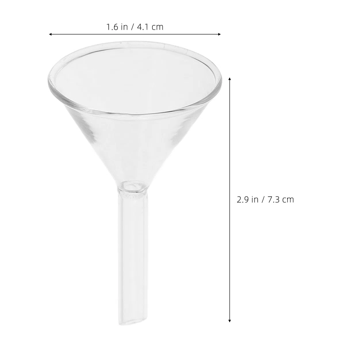 CHILDWEET Embudo de vidrio de 3 piezas de aplicaciones científicas embudo de laboratorio de vidrio transparente para filtración y vertido precisos Construcción robusta para uso duradero