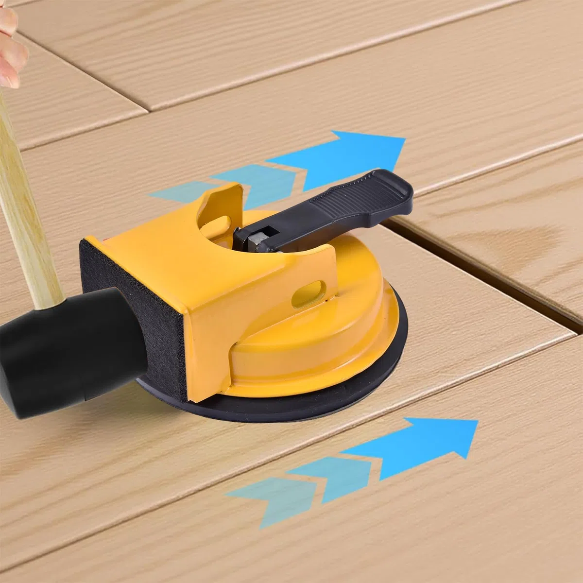 2025 Nuevo fijador de agarre ergonómico, herramienta de fijación de espacios de piso de alta resistencia, Ventosas mejorada, uso de reparación de pisos laminados y profesionales
