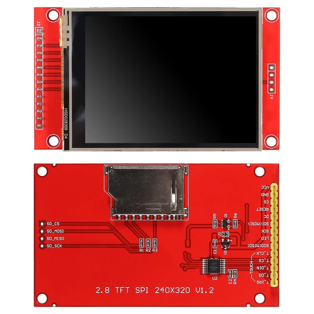 ARCELI Pantalla táctil LCD TFT de 2,8 Pulgadas, resolución 320x240, Controlador ILI9341, Interfaz SPI Compatible con Arduino y Raspberry Pi