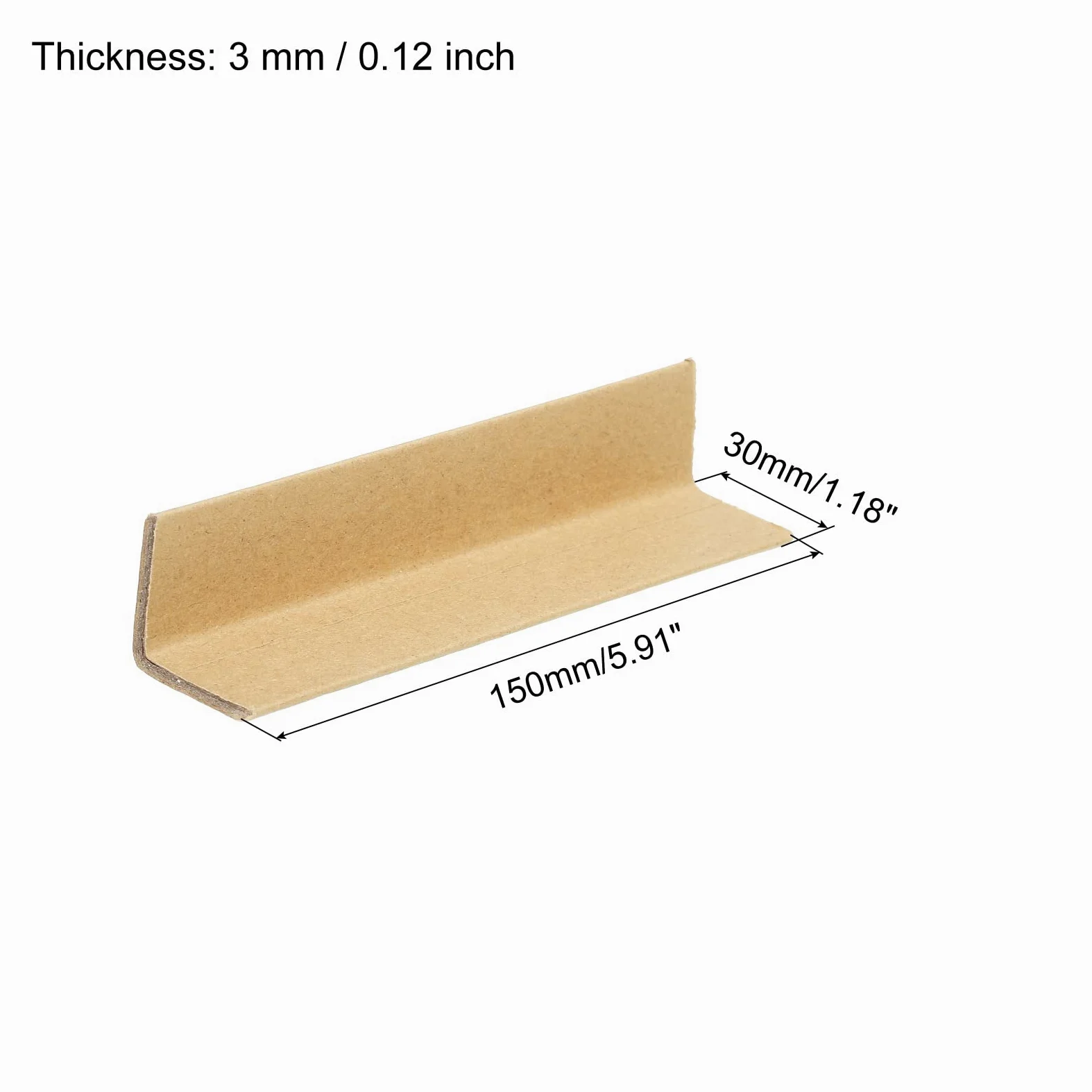 PATIKIL Ajustable Cartón Esquina Protector Paquete Marco Protectores L Forma 150x30mm Grosor 3mm para Arte, Embalaje, Envío, Paquete de 24