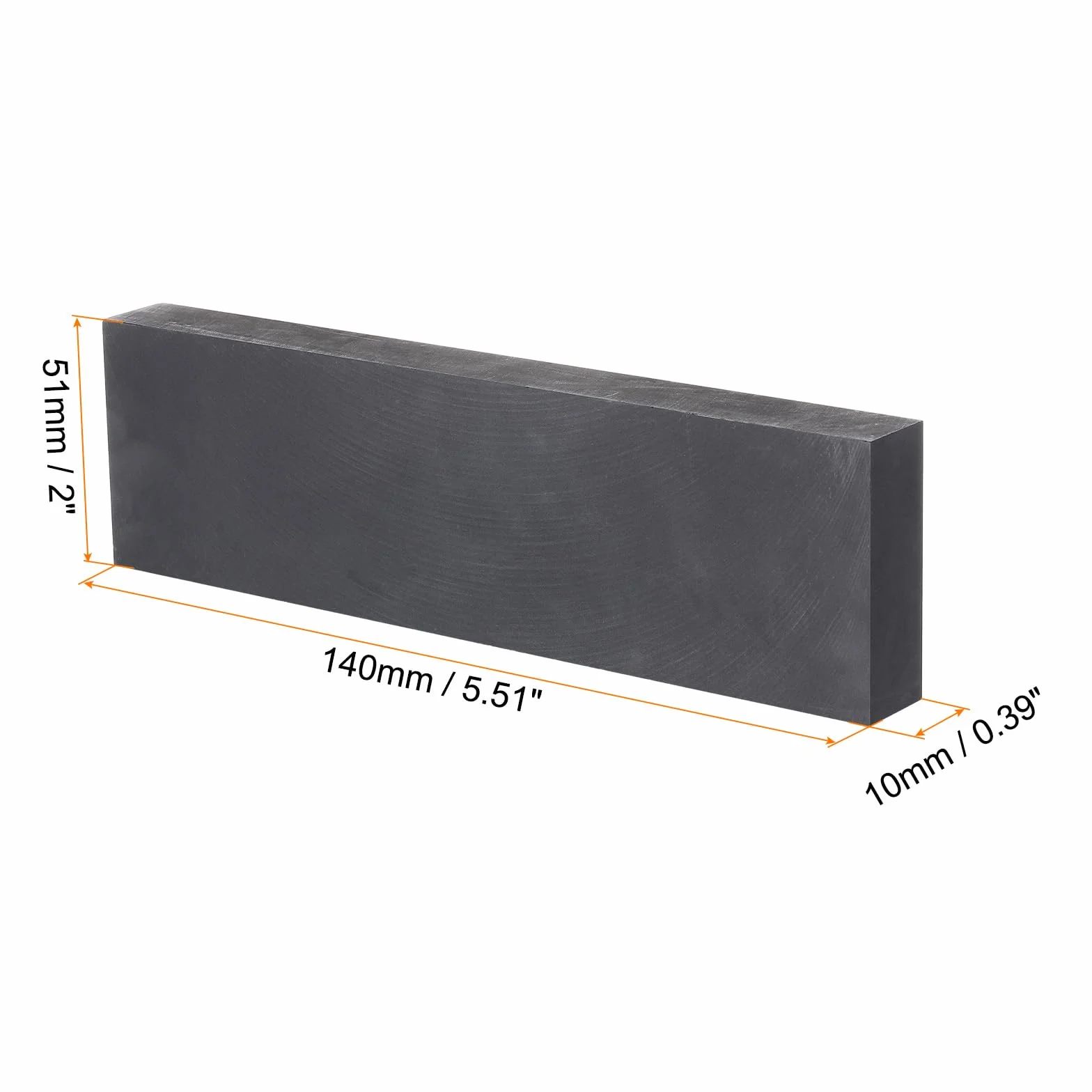 QUARKZMAN Bloque de Grafito Lingote Rectangular Placa de Electrodo de Grafito 140x51x10mm para Fundición, Electrólisis