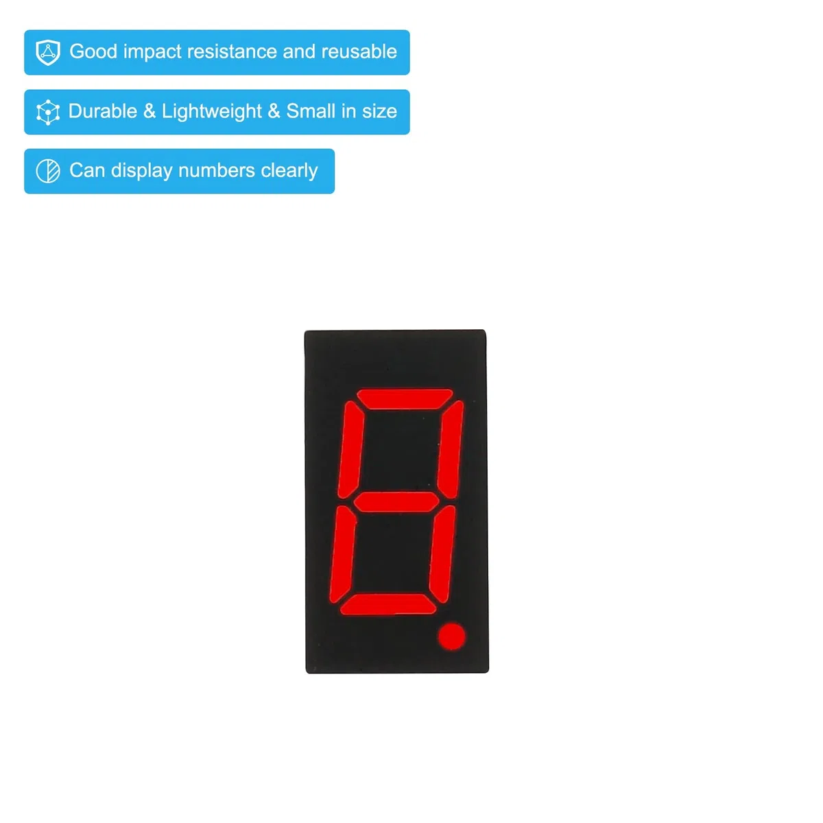 PATIKIL LED Pantalla Digital Tubo, 10 Paquete Común Cátodo 7 Segmento 10 Pasador 1 Bit 2.1V 0.36" Dígito Altura LED Pantalla Módulo para Electrónica Conductor Placa, Rojo
